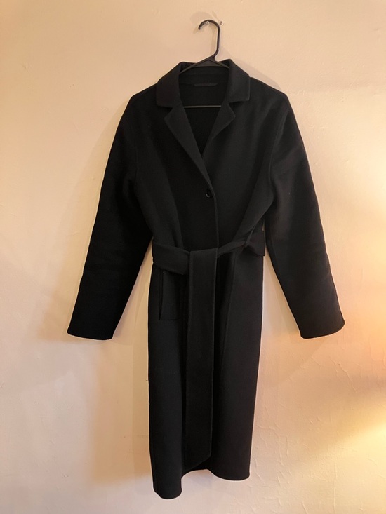 Mango Jackets & Blazers - MANGO Britain black women’s dress coat w/ belt & pockets size M